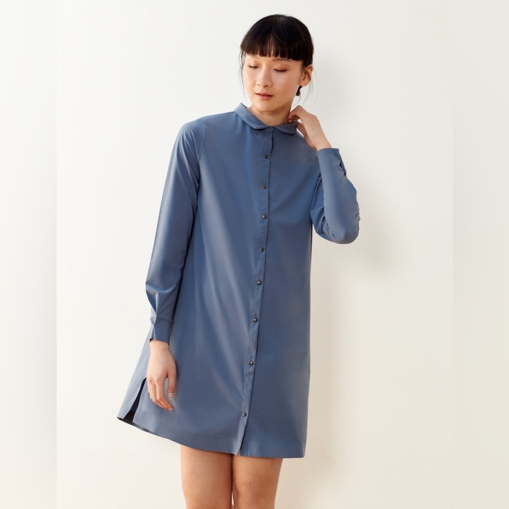 Aday Back To Front Versatile Button Down Shirt Dr… - image 1